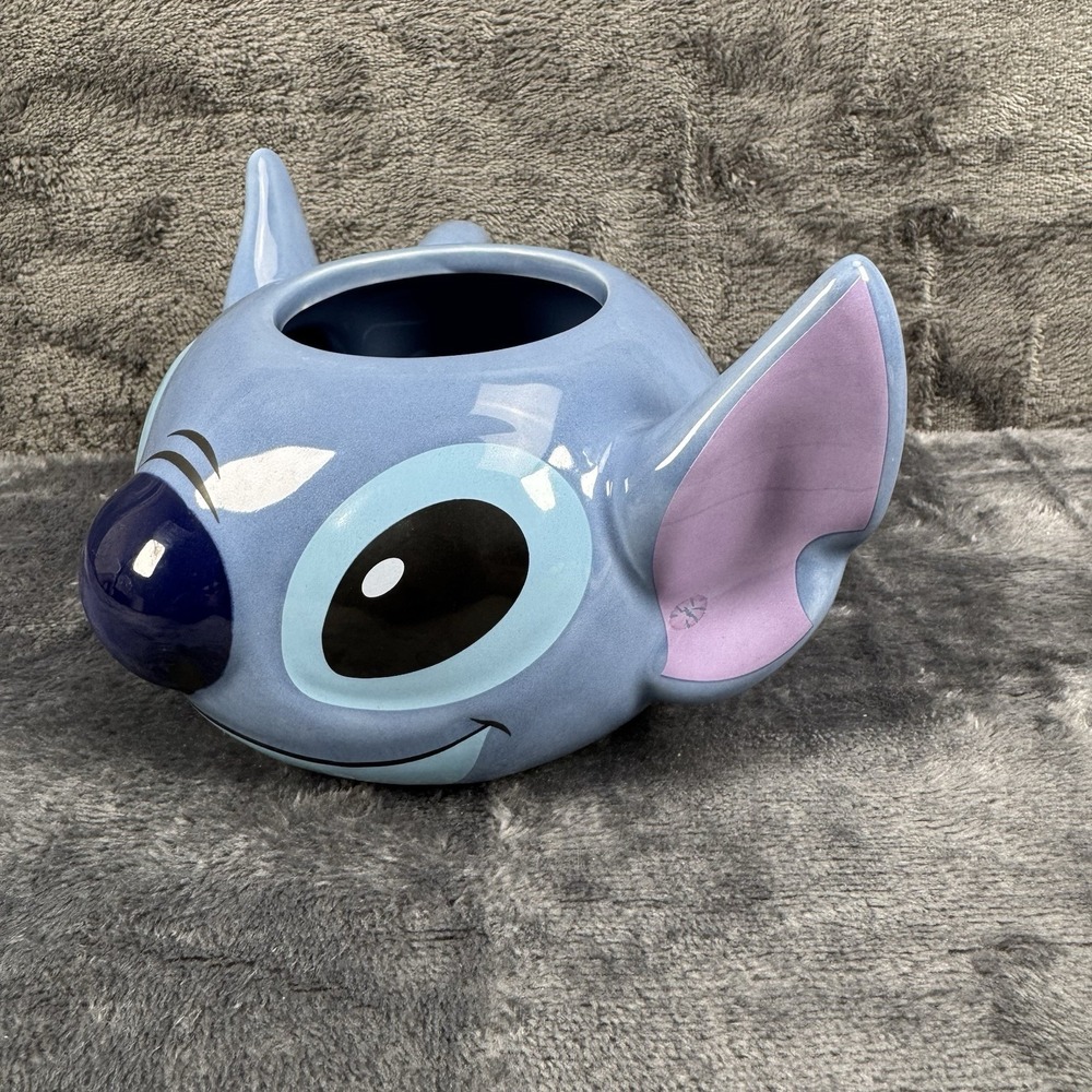Disney Stitch 12 Ounce Ceramic 3D Sculpted Mug Blue Lilo & Stitch Mug